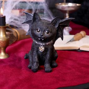 Nemesis Now Feline Cloaked Grim Reaper Cat Figurine, Polyresin, Black, 16cm
